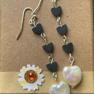 Hemitite and Mother of Pearl gemstone Earrings